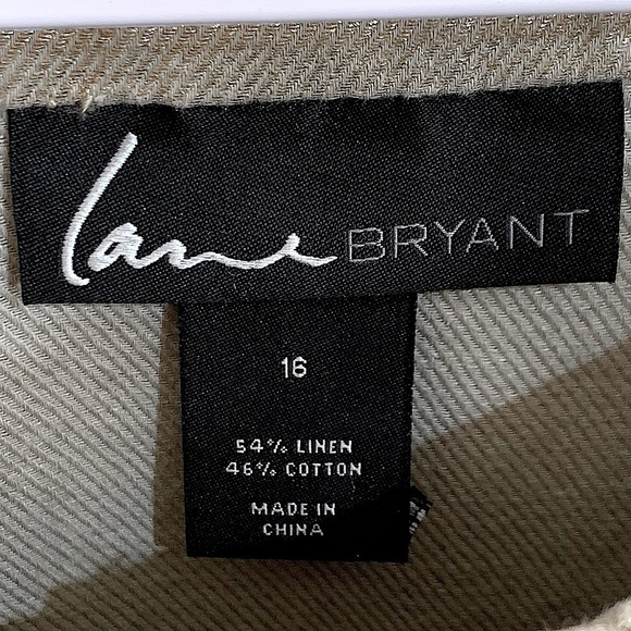 LANE Bryant Zip Front Linen Cotton Jacket Size 18 - Picture 4 of 10
